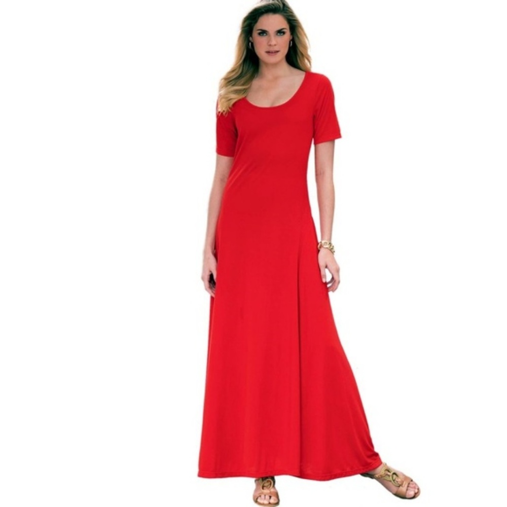 NWT 12W Plus size Red T-Shirt dress